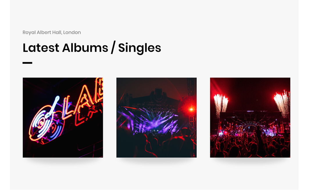 Latest Albums/Singles Sliced Image, website of Musix Brand