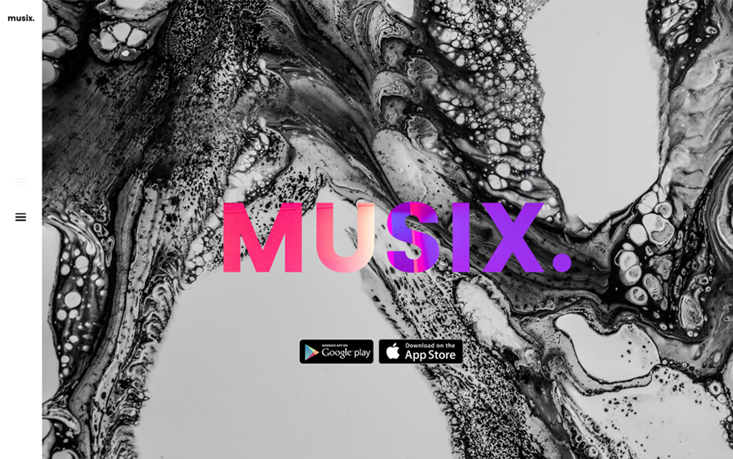 Header Image, website of Musix