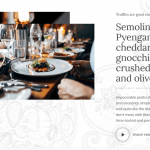 Slice of the webpage made for Italian Restaurant