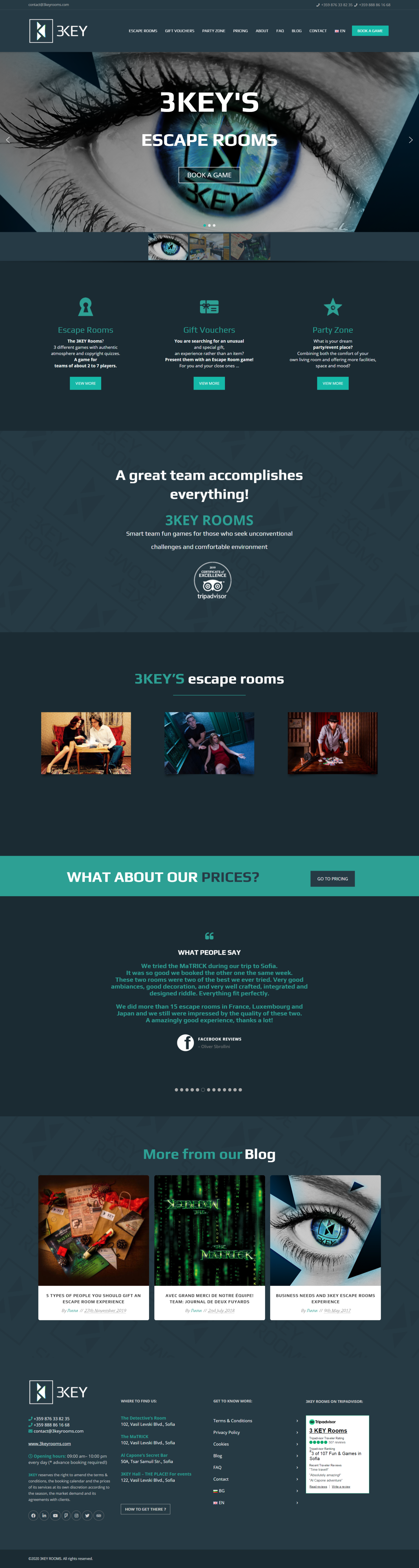 3keyrooms.com website