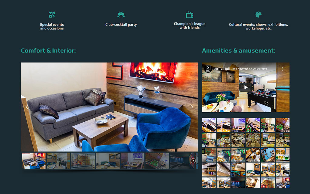 3key hall amenities and interior